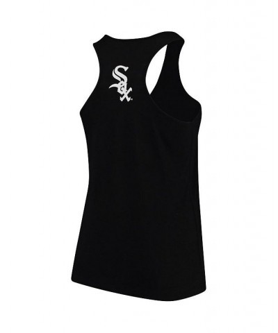 Women's Black Chicago White Sox Plus Size Swing for the Fences Racerback Tank Top Black $27.84 Tops