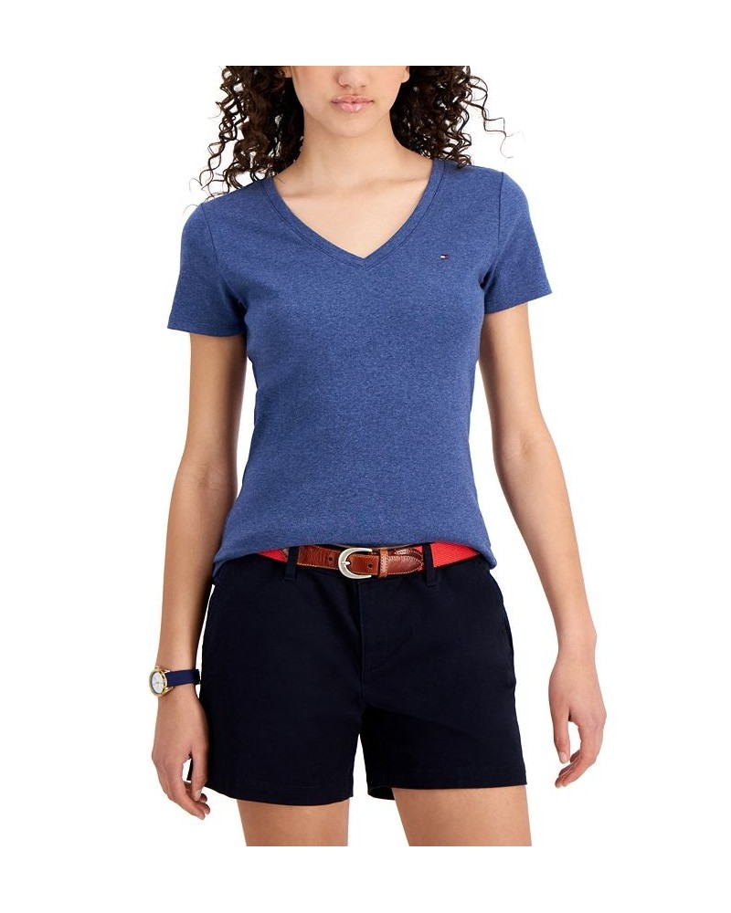 Women's V-Neck T-Shirt Indigo Heather $19.32 Tops