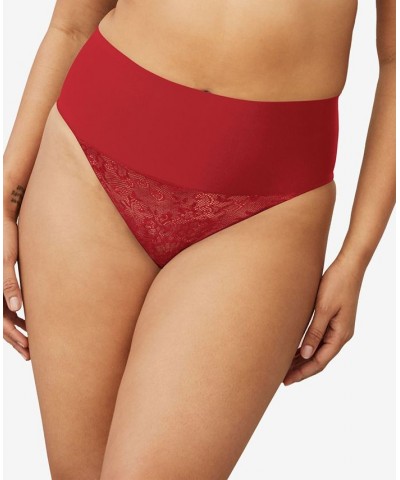 Tame Your Tummy Lace Thong DM0049 Red $12.30 Shapewear