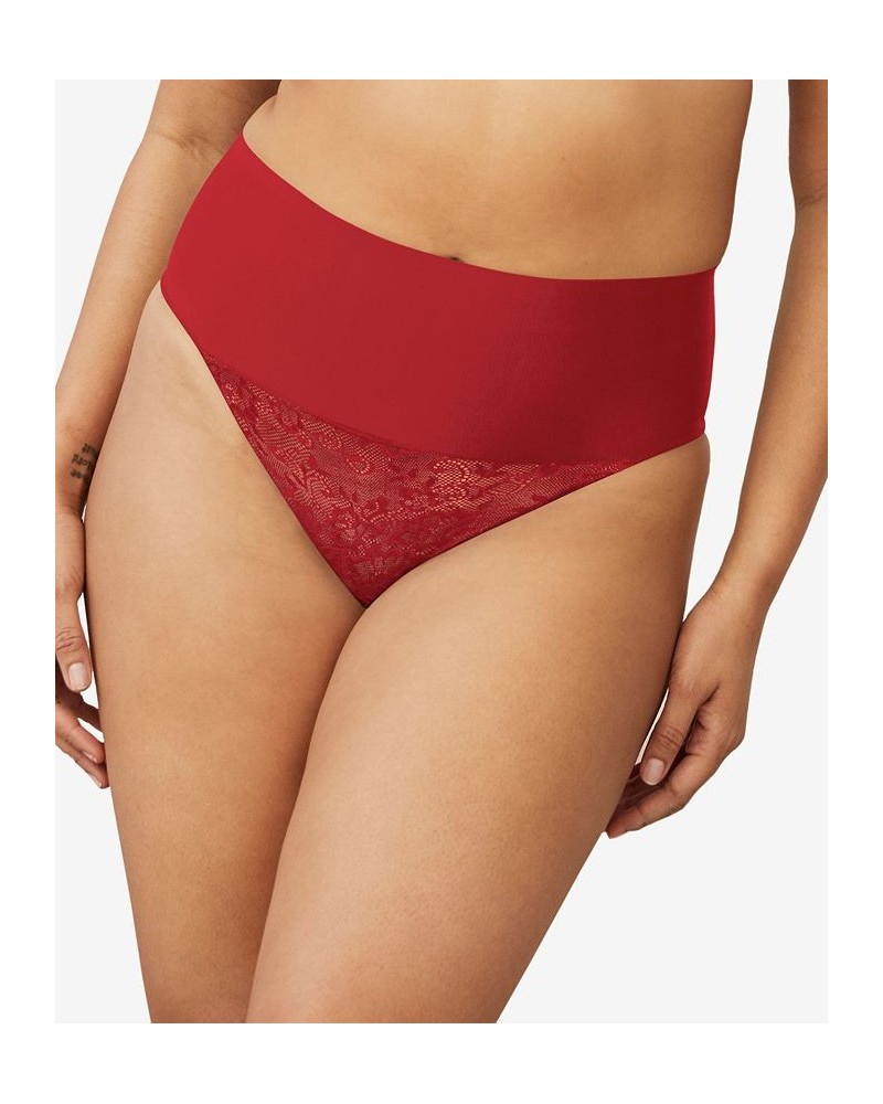 Tame Your Tummy Lace Thong DM0049 Red $12.30 Shapewear