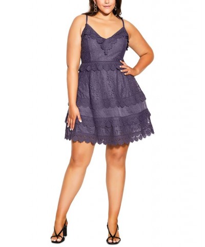 Trendy Plus Size Nouveau Deep V-neck Dress Dusty Lilac $55.60 Dresses