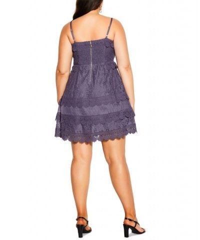 Trendy Plus Size Nouveau Deep V-neck Dress Dusty Lilac $55.60 Dresses