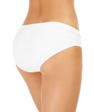 Shirred Bikini Bottoms White $26.24 Swimsuits