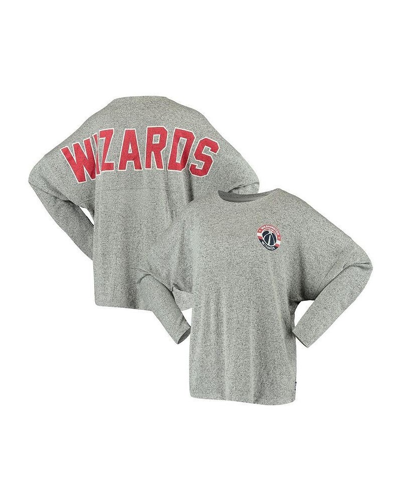 Women's Washington Wizards Cozy Spirit Jersey Tri-Blend Dolman Long Sleeve T-shirt Heathered Gray $37.95 Tops