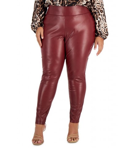 Faux-Leather Ankle-Length Skinny Pants Port $18.19 Pants