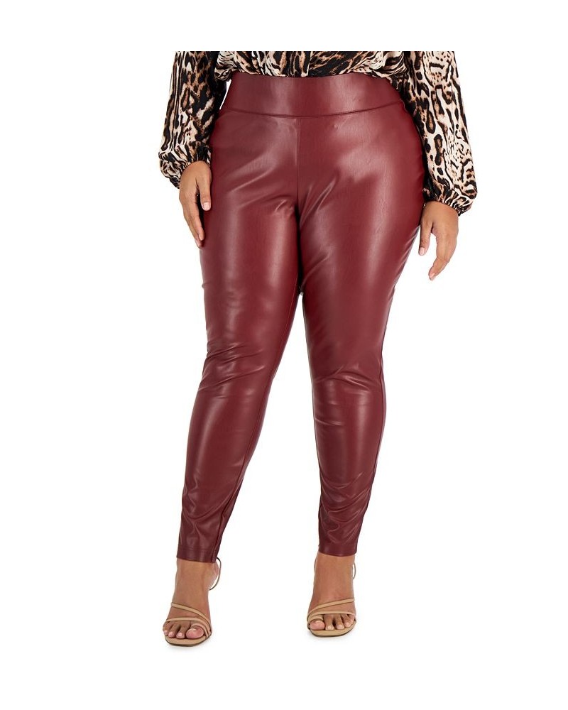 Faux-Leather Ankle-Length Skinny Pants Port $18.19 Pants