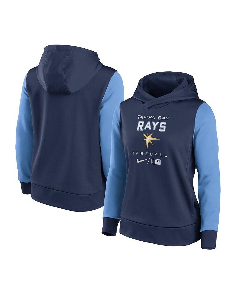 Women's Navy Light Blue Tampa Bay Rays Authentic Collection Pullover Hoodie Navy, Light Blue $40.50 Sweatshirts