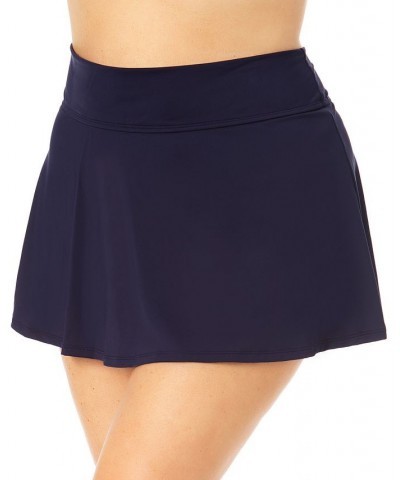 Plus Size Twisted Tankini Top & High-Waist Bikini Bottoms Navy Blue $51.94 Swimsuits