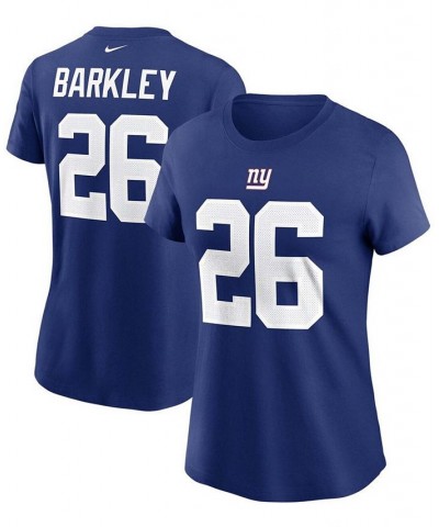 Women's Saquon Barkley Royal New York Giants Name Number T-shirt Royal $24.50 Tops