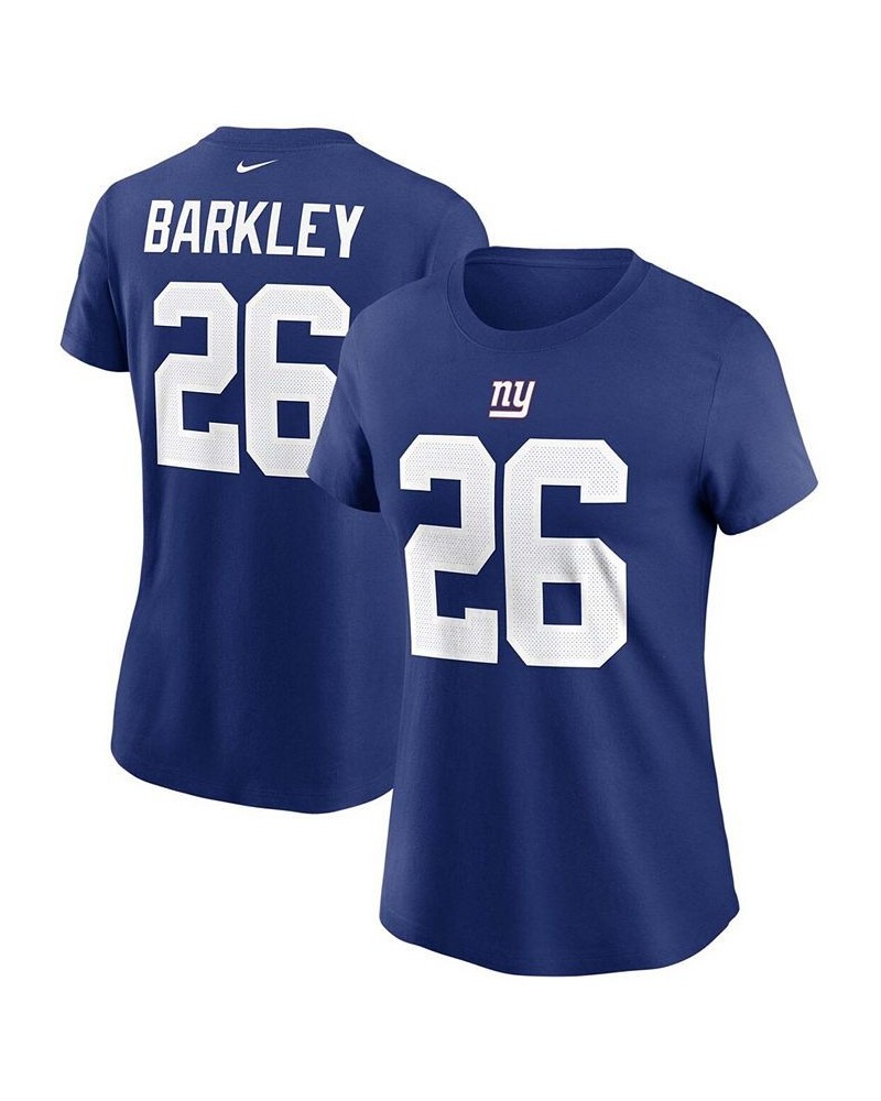 Women's Saquon Barkley Royal New York Giants Name Number T-shirt Royal $24.50 Tops