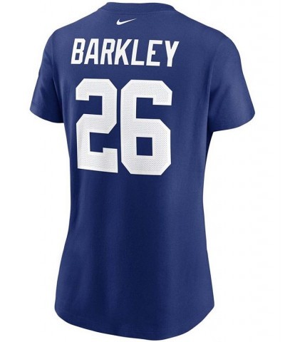 Women's Saquon Barkley Royal New York Giants Name Number T-shirt Royal $24.50 Tops