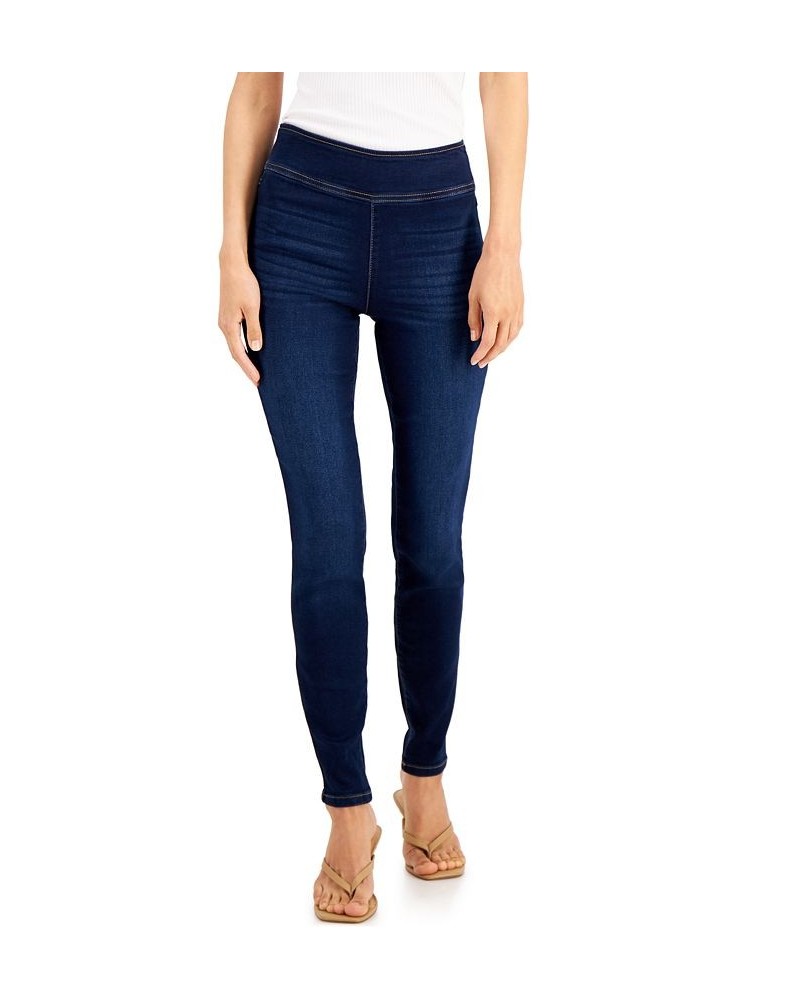 Petite Curvy Pull-On Denim Jeggings Dark Indigo $19.48 Jeans