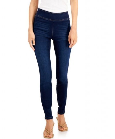 Petite Curvy Pull-On Denim Jeggings Dark Indigo $19.48 Jeans