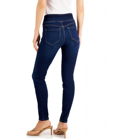 Petite Curvy Pull-On Denim Jeggings Dark Indigo $19.48 Jeans