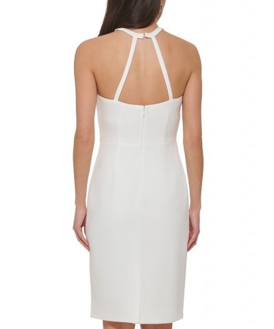 Petite Embellished Sleeveless Bodycon Dress Ivory $53.40 Dresses