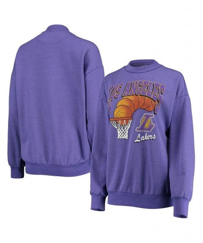 Women's Threads Purple Los Angeles Lakers Bank Shot Pullover Tri-Blend Sweatshirt Purple $44.10 Sweatshirts