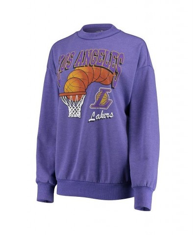 Women's Threads Purple Los Angeles Lakers Bank Shot Pullover Tri-Blend Sweatshirt Purple $44.10 Sweatshirts