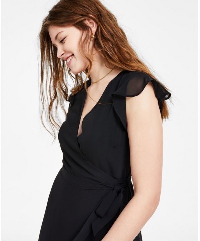 Maxi Wrap Dress P/XS-4X Deep Black $21.39 Dresses