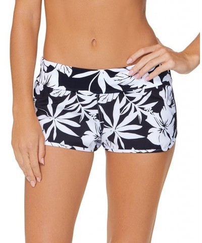 Juniors' Full Moon Printed Underwire Bikini Top & Aloha Briefs Black/White $26.04 Swimsuits