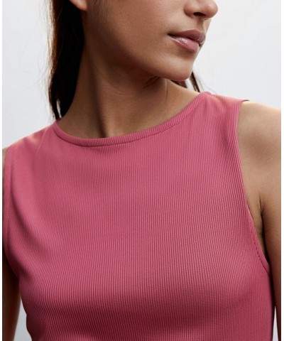 Women's Pleated Knitted Dress Pink $41.80 Dresses