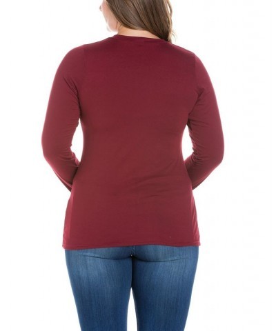 Women's Plus Size Long Sleeves T-Shirt Purple $30.00 Tops