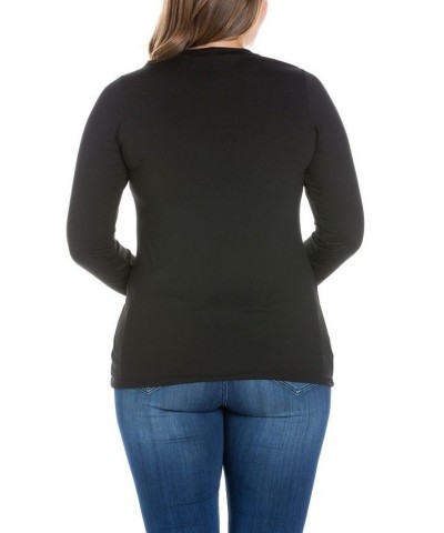 Women's Plus Size Long Sleeves T-Shirt Purple $30.00 Tops