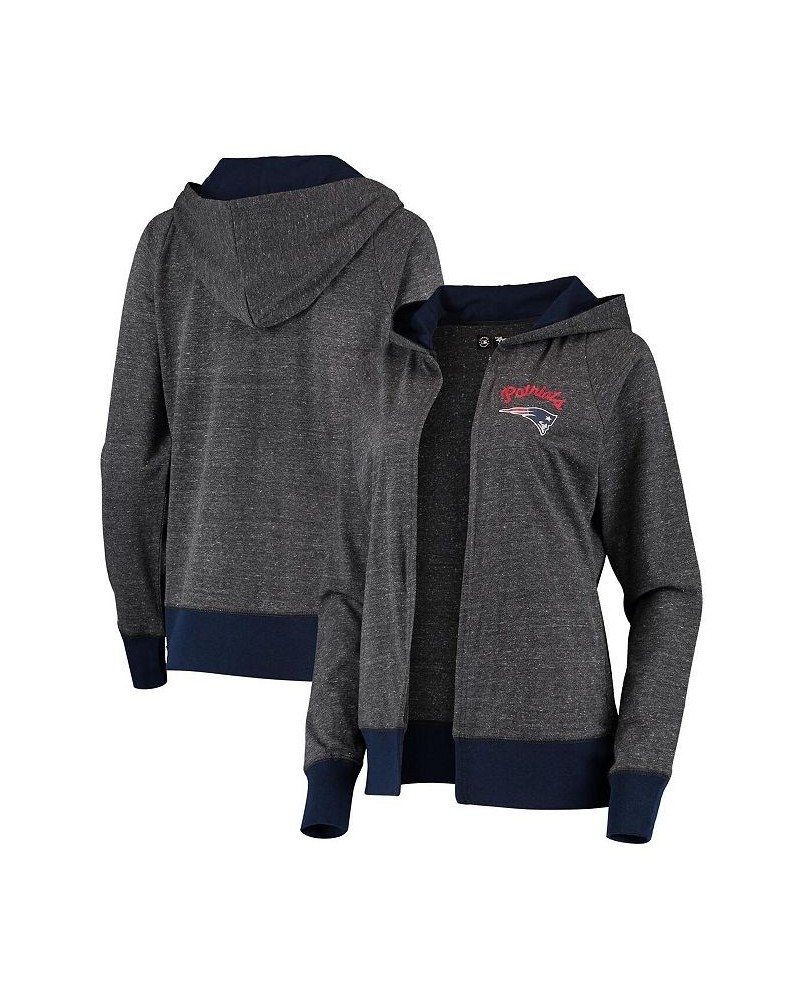 Women's Heathered Charcoal New England Patriots Chalk Talk Hoodie Cardigan Heathered Charcoal $27.60 Sweaters