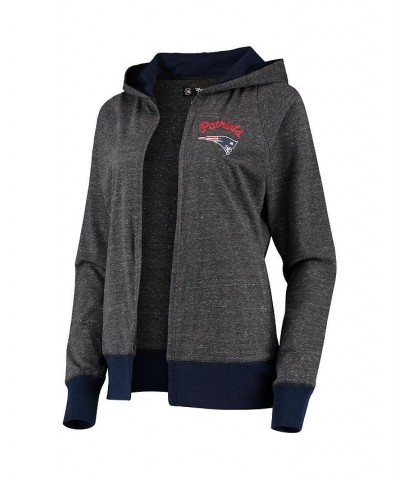 Women's Heathered Charcoal New England Patriots Chalk Talk Hoodie Cardigan Heathered Charcoal $27.60 Sweaters