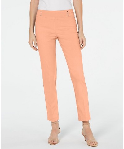 Studded Pull-On Tummy Control Pants Regular and Short Lengths Peach Pearl $15.20 Pants