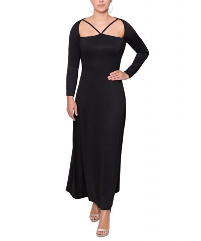 Women's Palmer Strappy-Neck Dress Black $32.61 Dresses