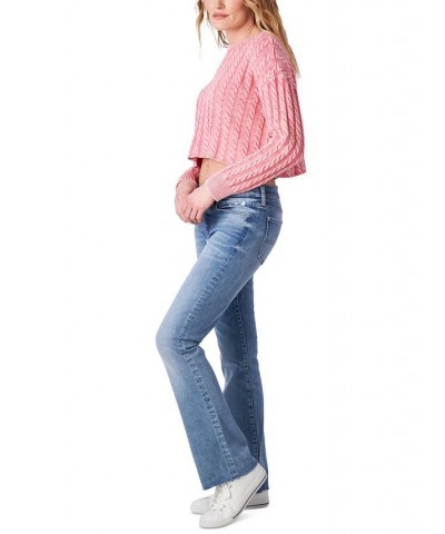 Women's Cable-Knit Sweater & Sweet Bootcut Jeans Cadet Navi Acid Wash $49.05 Jeans