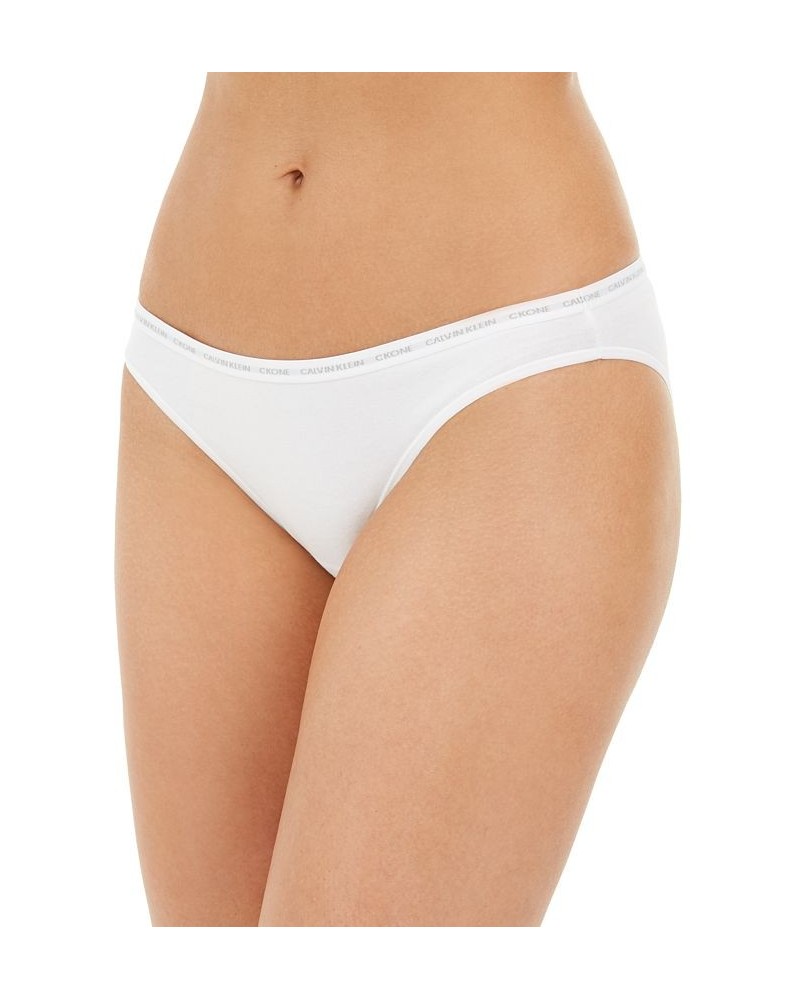 CK One Cotton Singles Bikini Underwear QD3785 White $10.04 Panty