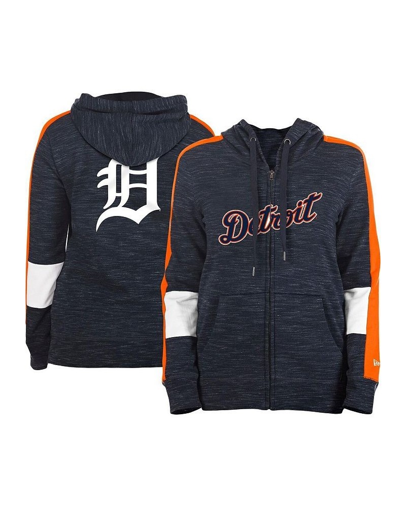 Women's Navy Detroit Tigers Colorblock Full-Zip Hoodie Navy $34.00 Sweatshirts