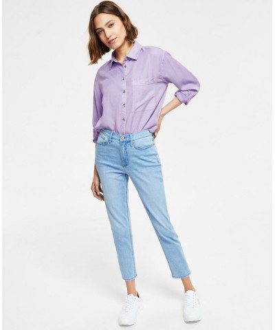 Women's Boyfriend Shirt & High-Rise Slim-Leg Jeans Marina $23.38 Jeans