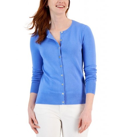 Women's Button Cardigan Cerulean Sky $16.19 Sweaters