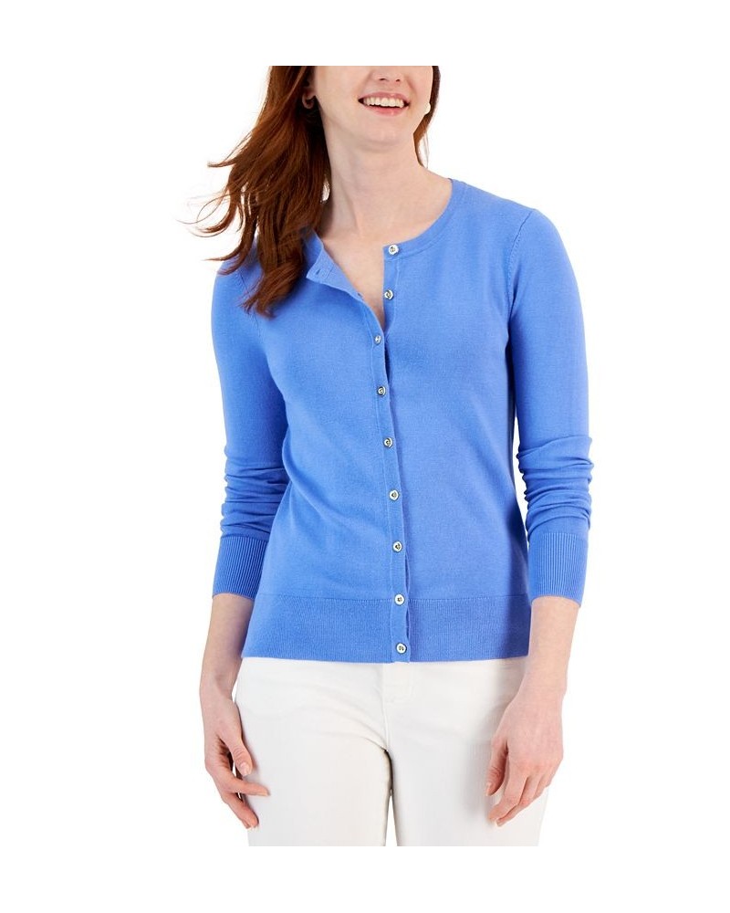 Women's Button Cardigan Cerulean Sky $16.19 Sweaters