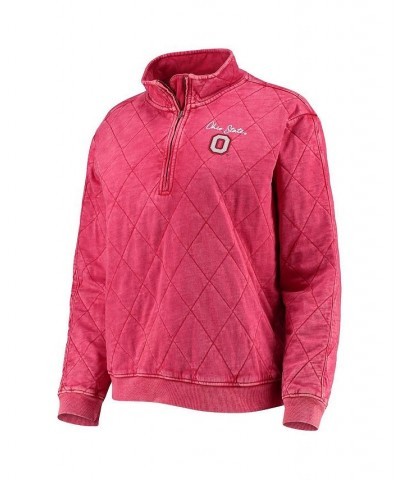 Women's Scarlet Ohio State Buckeyes Unstoppable Chic Quilted Quarter-Zip Jacket Scarlet $34.50 Jackets