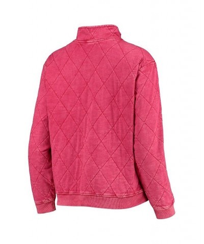 Women's Scarlet Ohio State Buckeyes Unstoppable Chic Quilted Quarter-Zip Jacket Scarlet $34.50 Jackets