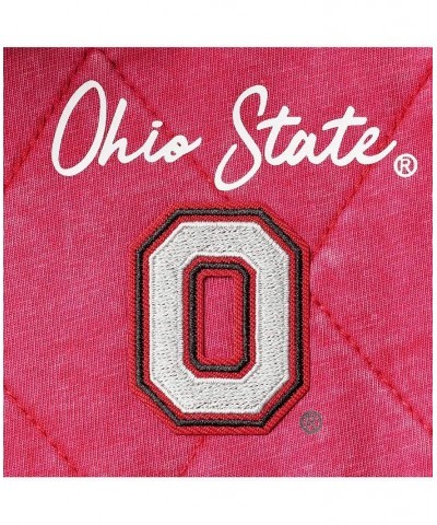 Women's Scarlet Ohio State Buckeyes Unstoppable Chic Quilted Quarter-Zip Jacket Scarlet $34.50 Jackets