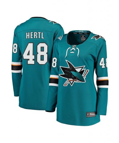 Women's Branded Tomas Hertl Teal San Jose Sharks Home Premier Breakaway Player Jersey Teal $59.40 Jersey