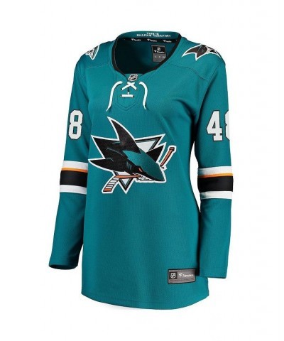 Women's Branded Tomas Hertl Teal San Jose Sharks Home Premier Breakaway Player Jersey Teal $59.40 Jersey