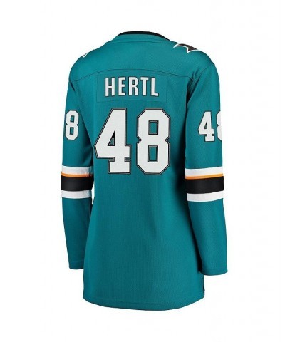 Women's Branded Tomas Hertl Teal San Jose Sharks Home Premier Breakaway Player Jersey Teal $59.40 Jersey