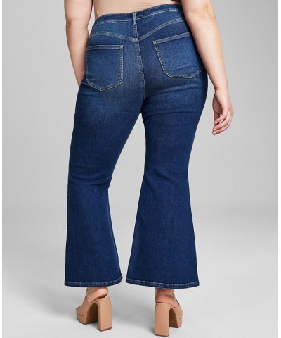 Plus Size High-Rise Flare-Leg Jeans Blue $15.18 Jeans