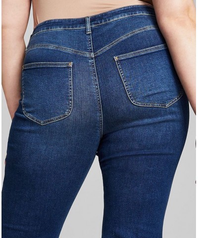 Plus Size High-Rise Flare-Leg Jeans Blue $15.18 Jeans