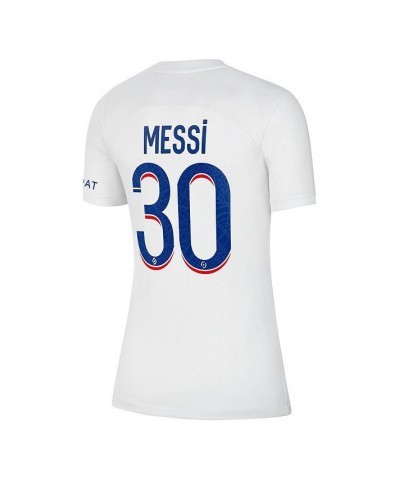 Women's Lionel Messi White Paris Saint-Germain 2022/23 Third Breathe Stadium Replica Player Jersey White $42.00 Jersey