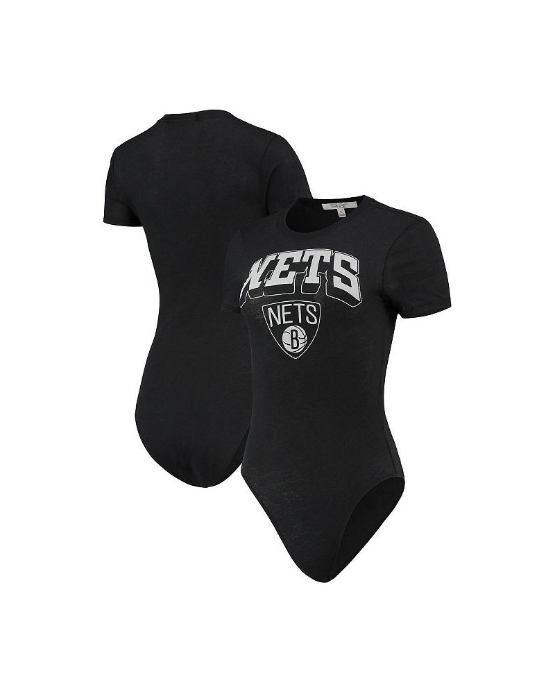 Women's Black Brooklyn Nets Bodysuit Black $32.99 Tops