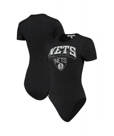 Women's Black Brooklyn Nets Bodysuit Black $32.99 Tops