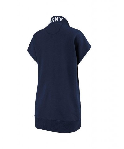 Women's College Navy Seattle Seahawks Naomi Quarter-Zip Sneaker Dress Navy $50.34 Dresses