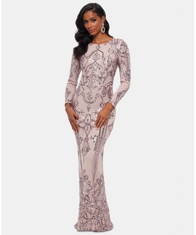 Embellished Embroidered Gown Rose $115.60 Dresses