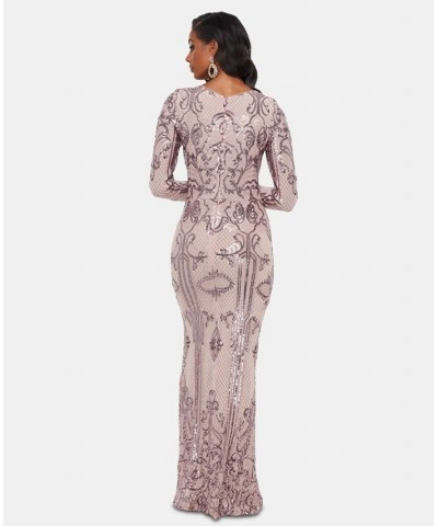 Embellished Embroidered Gown Rose $115.60 Dresses